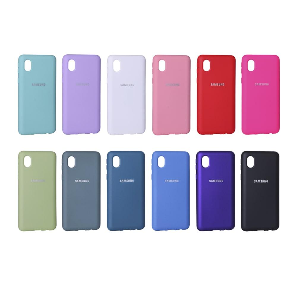 

Чехол Original Silicone Cover Case — Samsung A01 Core — Pink, Розовый