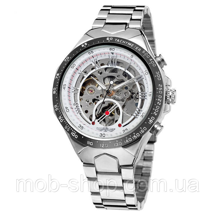 

Наручные часы Winner 8067 Silver-Black-White Red Cristal