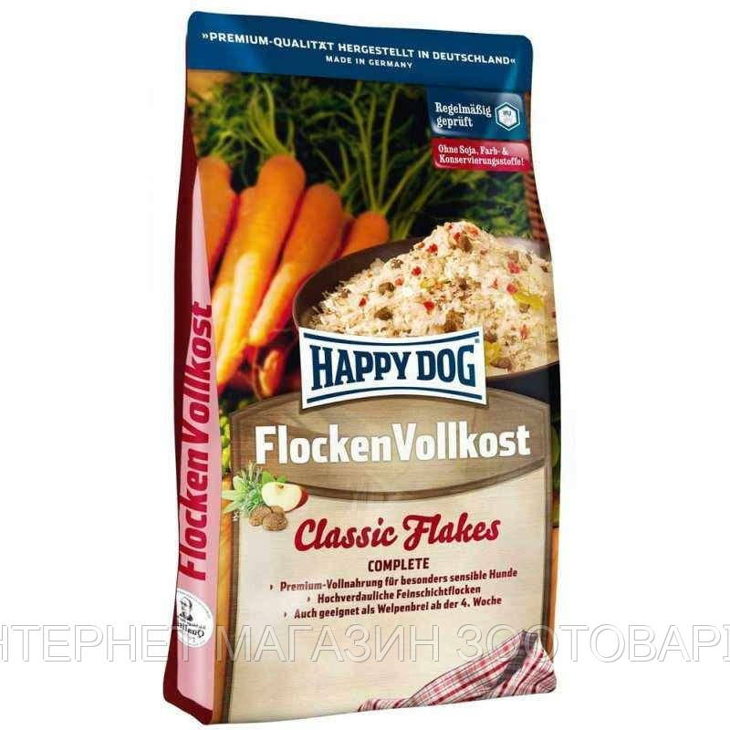 

Happy Dog (Хеппи Дог) Flocken Vollkost - Корм в виде кукурузных хлопьев для щенков и особо чувствительных