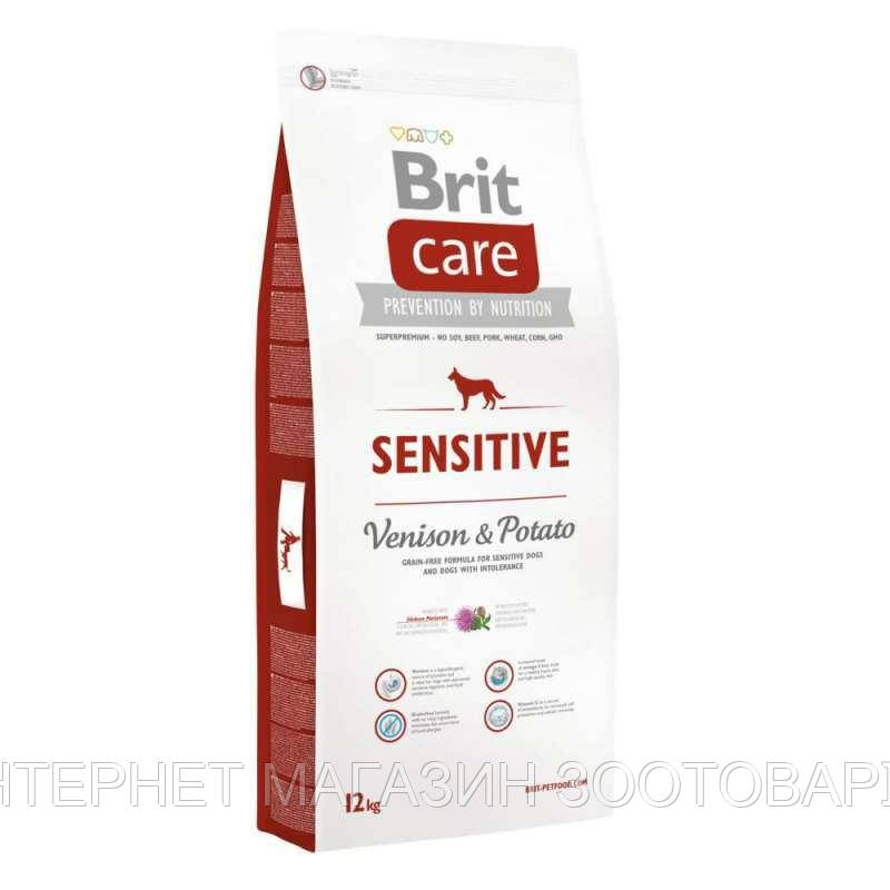 

Brit Care (Брит Кеа) Sensitive Venison & Potato - Сухой беззерновой корм с оленинной и картофелем для взрослых