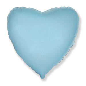 Фольгированный шар сердце голубой 32" Flexmetal