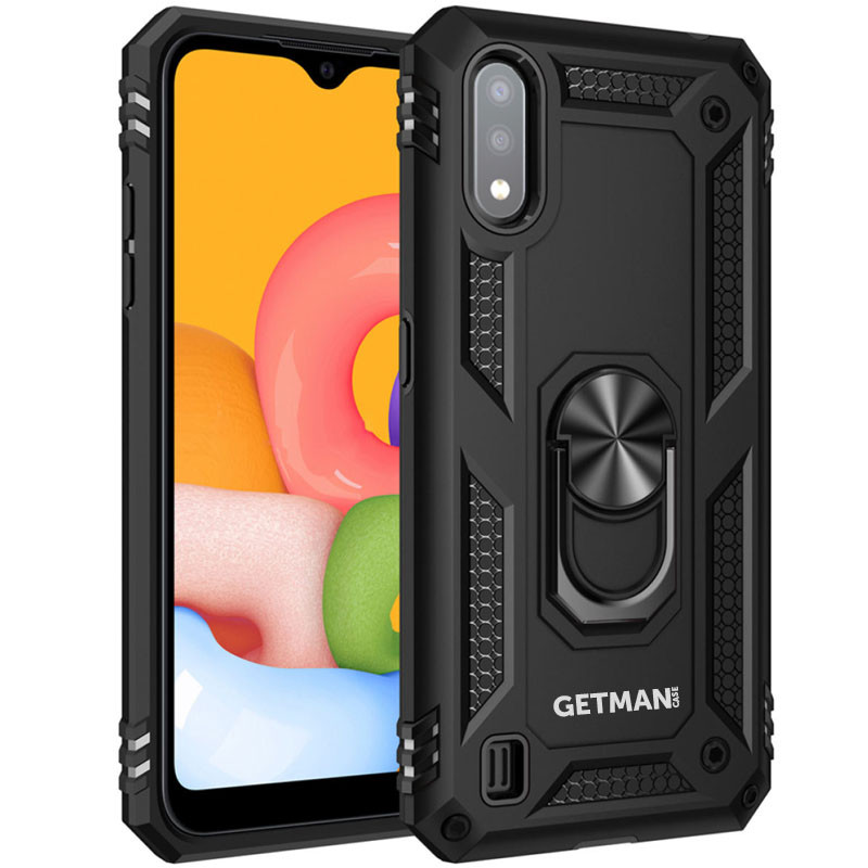 

Ударопрочный чехол GETMAN Serge Ring for Magnet для Xiaomi Redmi 9A Черный