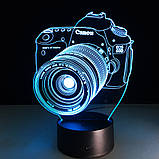 Світильник 3D "Фотоапарат", Оригінальні подарунки на різдво, Різдвяні подарунки, фото 7