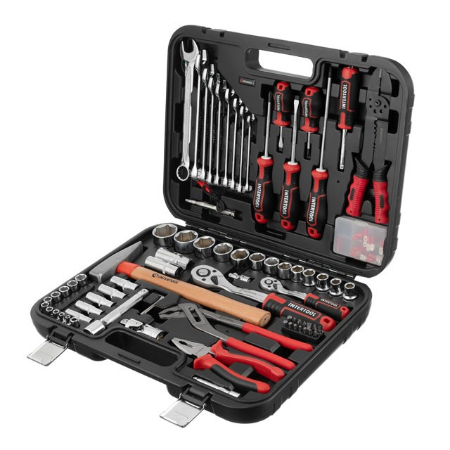 

Набор инструментов 1/2", 1/4", 100ед., Cr-V STORM INTERTOOL ET-8100