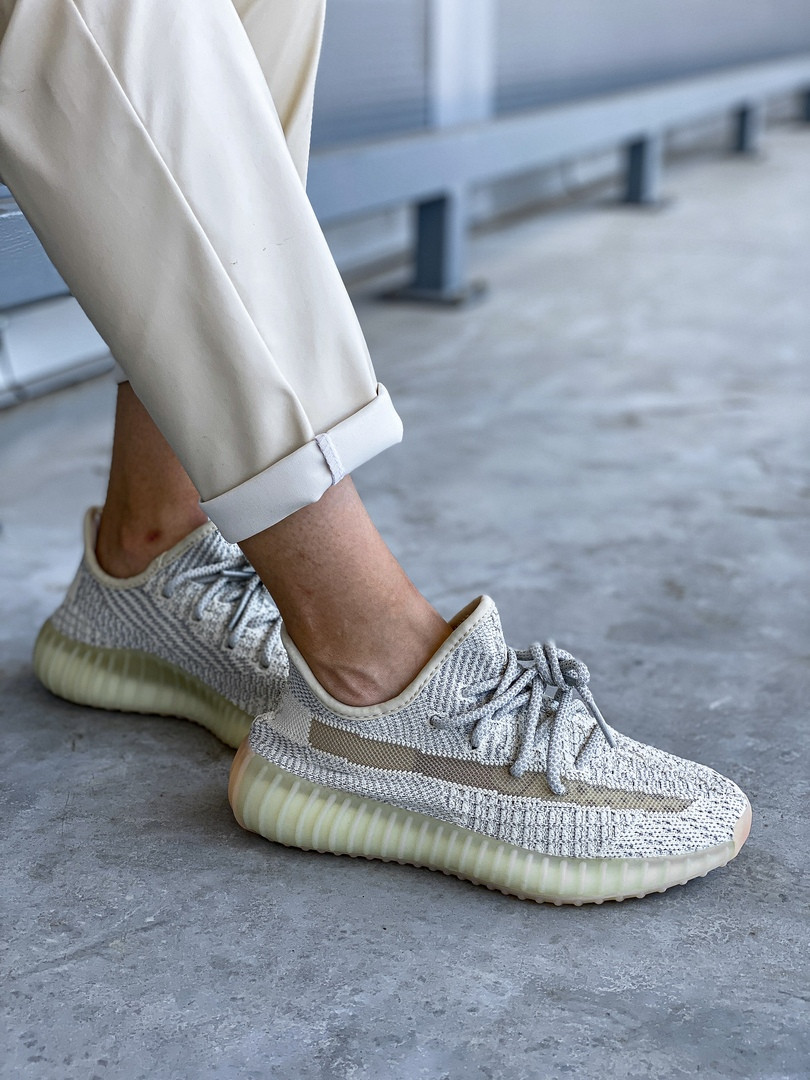 

Кроссовки женские Adidas Yeezy Boost 350 серые, рефлектив, Адидас Изи Буст 350, текстильные. код PL-0472 40, Серый