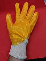 Перчатки рабочие нитрил жёлтый No.9 ( Intertool )