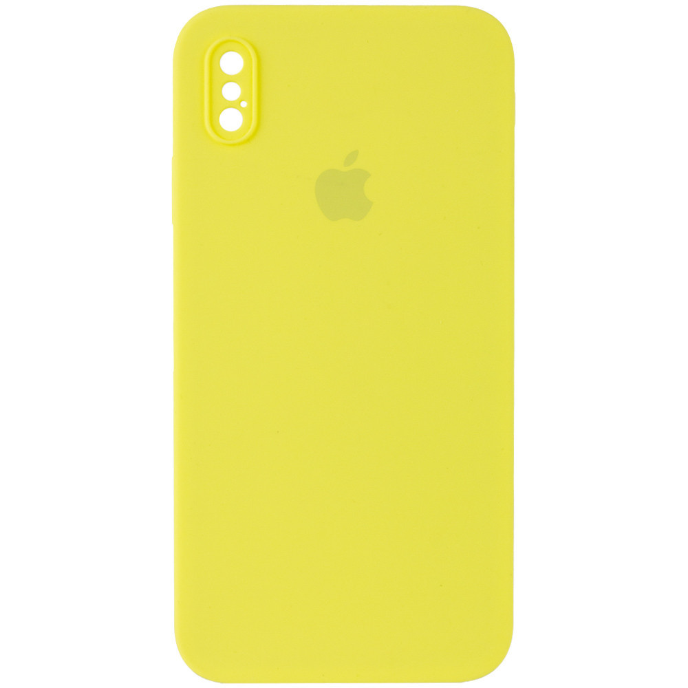 

Чехол Silicone Case Square Full Camera Protective (AA) для Apple iPhone XS Max (6.5"), Желтый / bright yellow