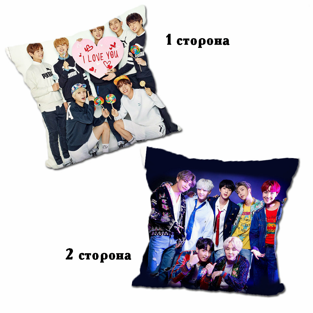 

Подушка kpop Bts БТС Арми двухсторонняя 40*40 см (p0184)