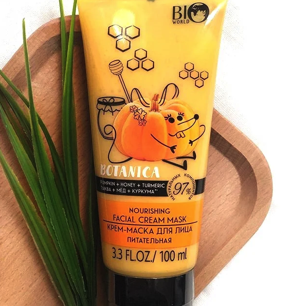 

Крем-маска для лица и зоны декольте Bio World Botanica Питательная "Тыква, Мёд и Куркума" 100 мл