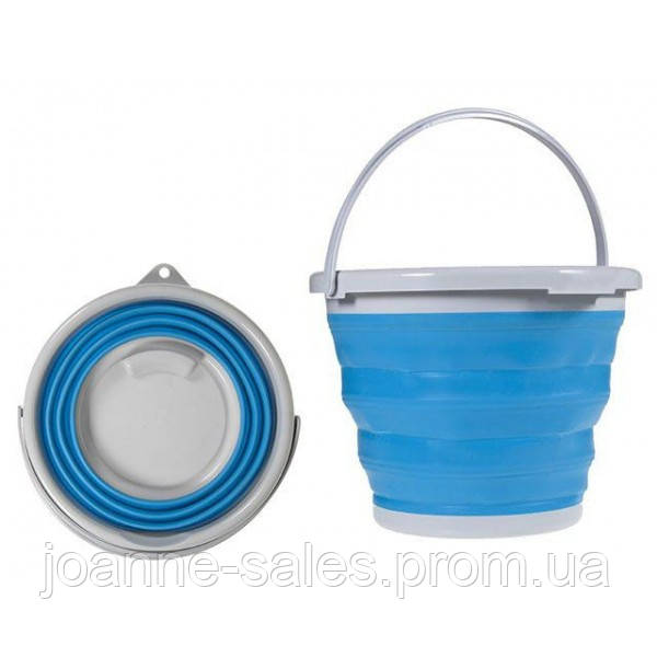 

Складное силиконовое ведро на 5л Collapsible Bucket, с ручкой