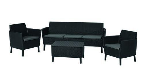 

Набор мебели, Salemo 3 seater set, графит - прохладный серый