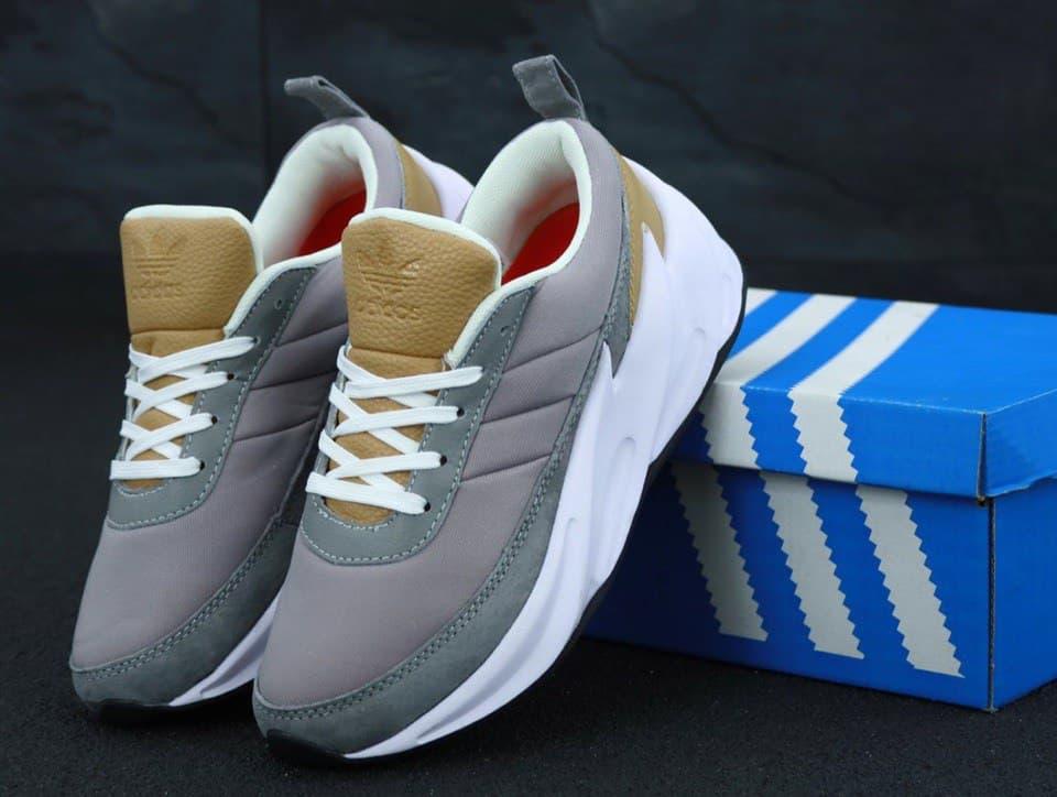 

Женские кроссовки Adidas Sharks Grey White Brown / Адидас Шарк Серые Белые Коричневые, Серый