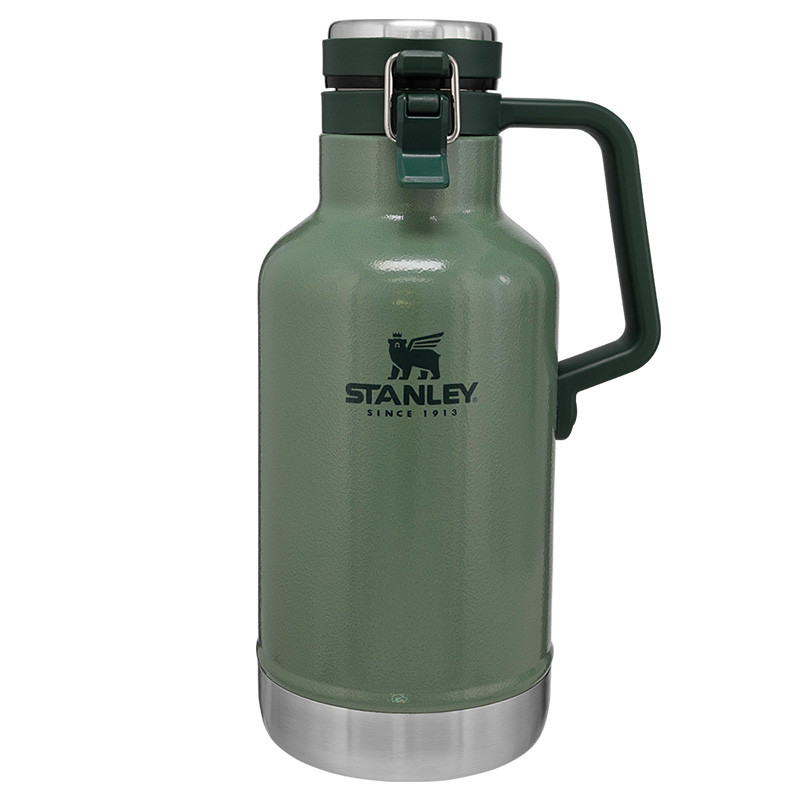 

Термос для пива Stanley Easy-Pour Growler Hammertone (1.9 л), Светло-оливковый