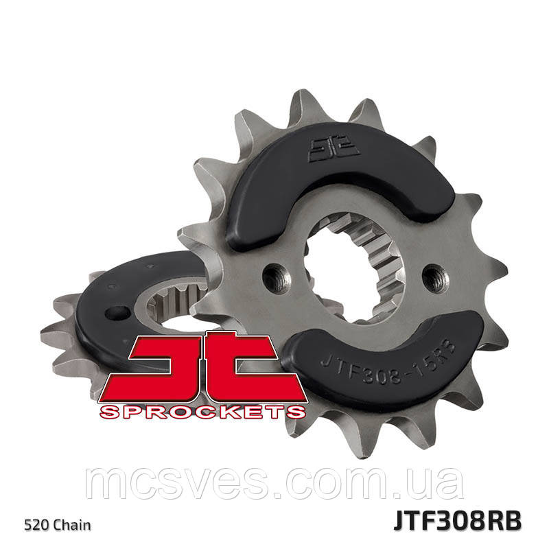 

Звезда передняя с резиновой вставкой JT Sprockets JT JTF308.15RB