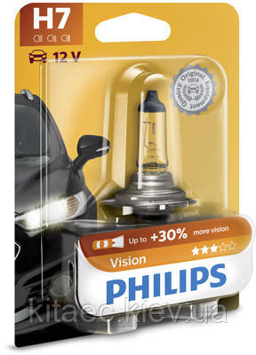 

Галогенная лампа 12v 55w h7 vision +30% "блистер" PHILIPS BYD G3 (БИД Ф3)