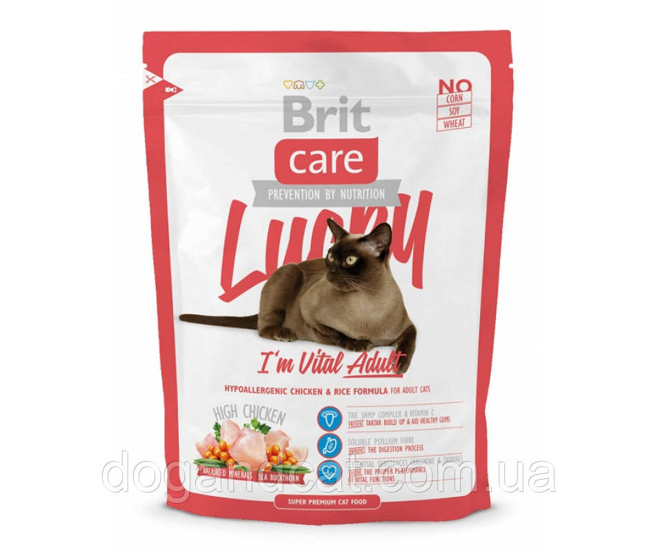 

Brit Care (Брит Каре) Cat Lucky I am Vital Adult для взрослых кошек всех пород 2 кг