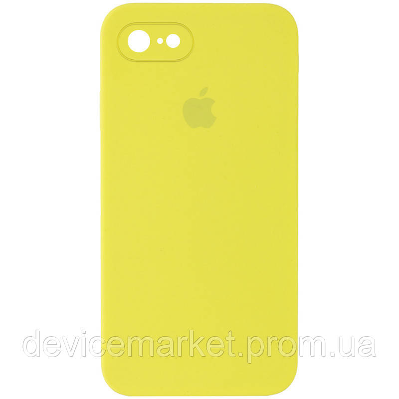 

Чехол Silicone Case Square Full Camera Protective для Apple iPhone 7 / 8 / SE (2020) (4.7") Желтый / Bright Yellow