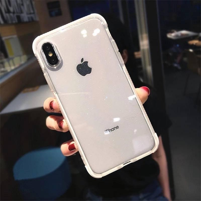 

Прозрачный чехол с блестками для Apple iPhone X / XS (5.8") (5 оттенков), Белый