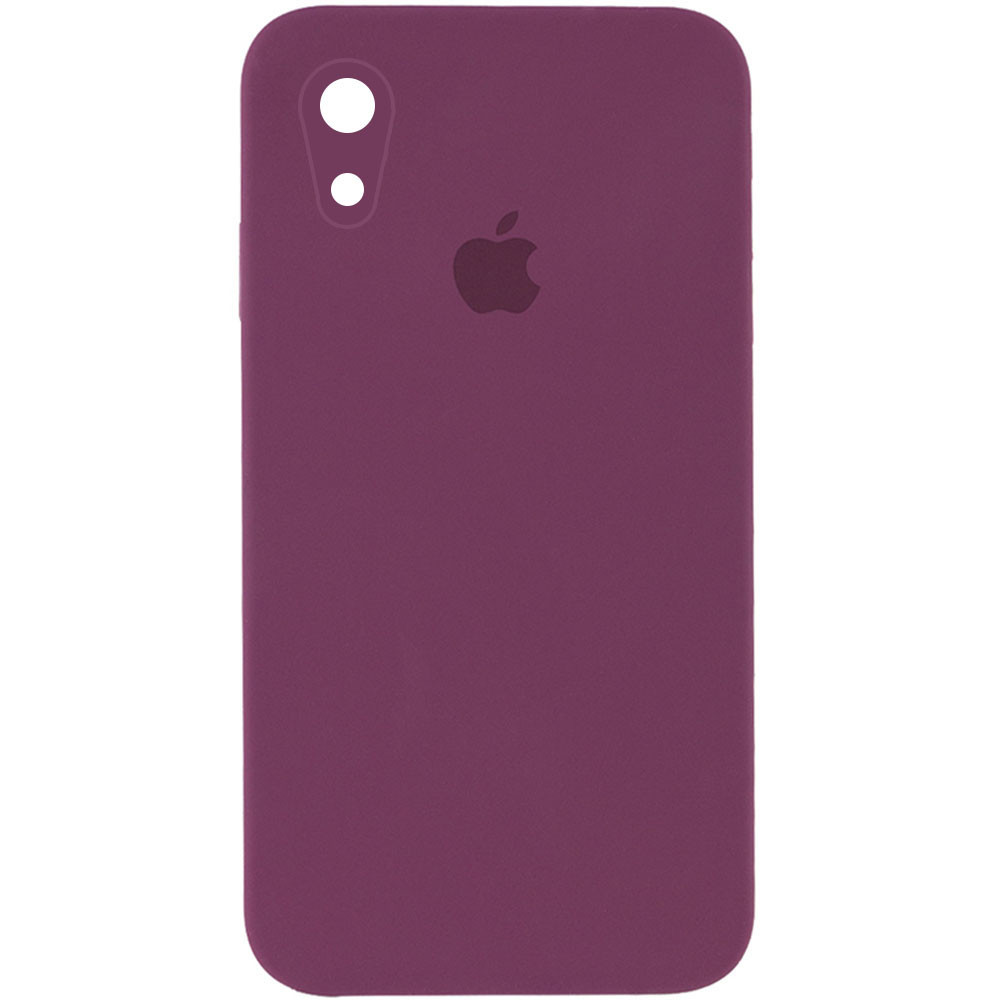 

Чехол Silicone Case Square Full Camera Protective (AA) для Apple iPhone XR (6.1") Бордовый / Maroon