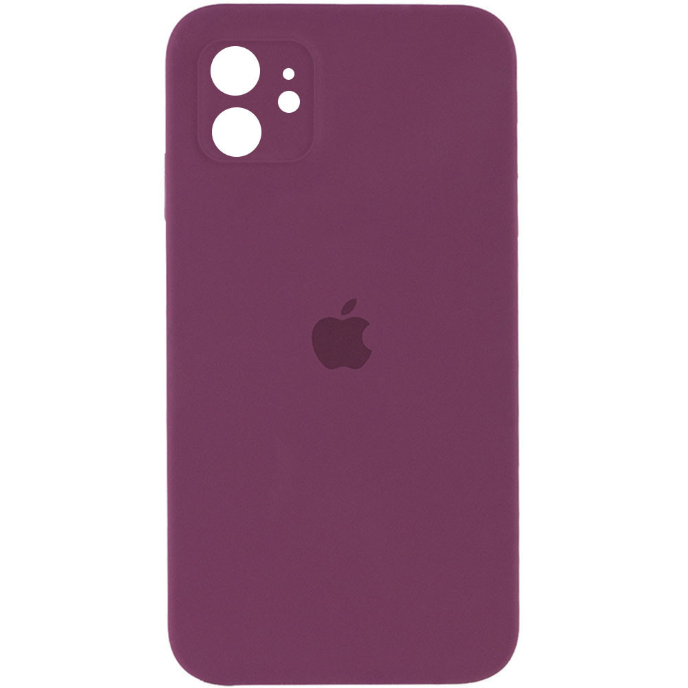 

Чехол Silicone Case Square Full Camera Protective (AA) для Apple iPhone 11 (6.1"), Бордовый / maroon