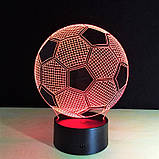 Светильник 3D "Мяч", Оригинальный подарок мужчине, Подарок парню на день рождения, Подарок мужу, фото 2