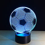 Светильник 3D "Мяч", Оригинальный подарок мужчине, Подарок парню на день рождения, Подарок мужу, фото 8