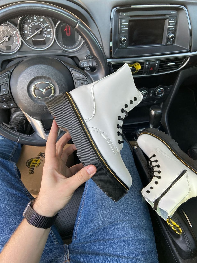 

Ботинки женские Dr Martens Jadone White Thermo (Белый). Стильные женские ботинки.