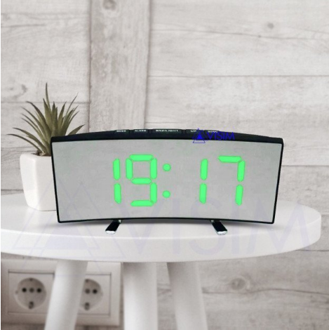 

Настольные часы Led Mirror Clock (6507) Зеленая подсветка