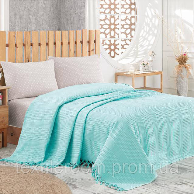 

Покрывало Diva Cotton 220х240 Aqua