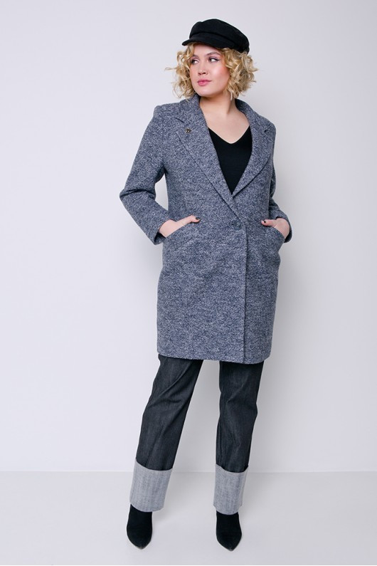 Стильне жіноче пальто-піджак Аїда в розмірах 48-58