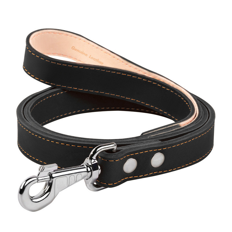 

Поводок двойной CoLLaR кожа черный с прошивкой 04741 (4820082492359)