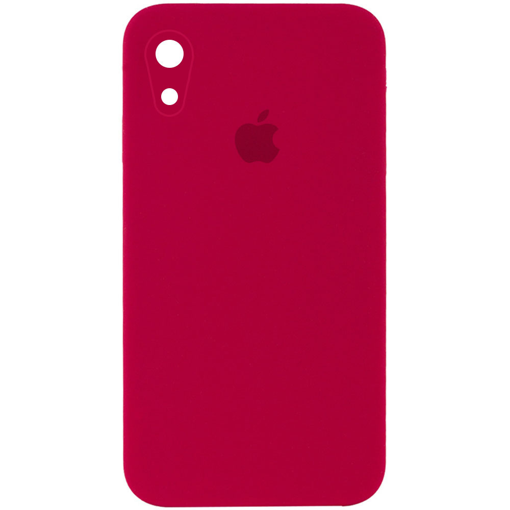 

Чехол Silicone Case Square Full Camera Protective (AA) для Apple iPhone XR (6.1"), Красный / rose red