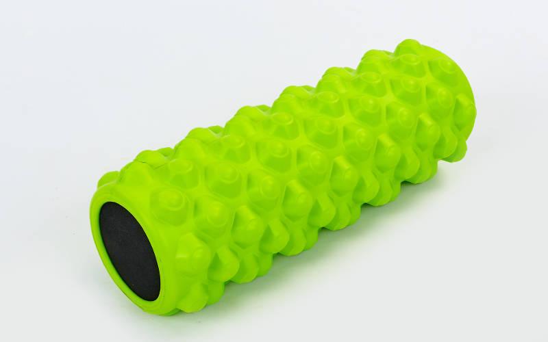 

Роллер для занятий йогой и пилатесом Grid Bubble Roller FI-5714 d-14см, l-36см Салатовый