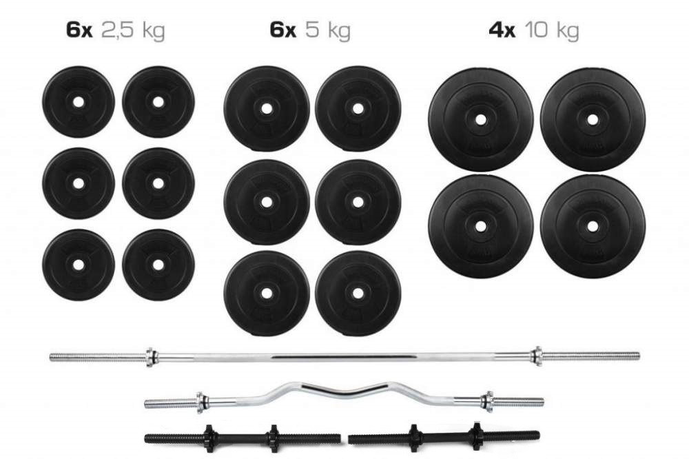 

Штанга + Гантели Набор Premium 101 КГ, Черный