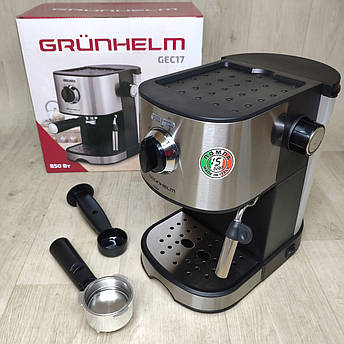 Еспрессо кавоварка Grunhelm GEC17 ріжкова, фото 2