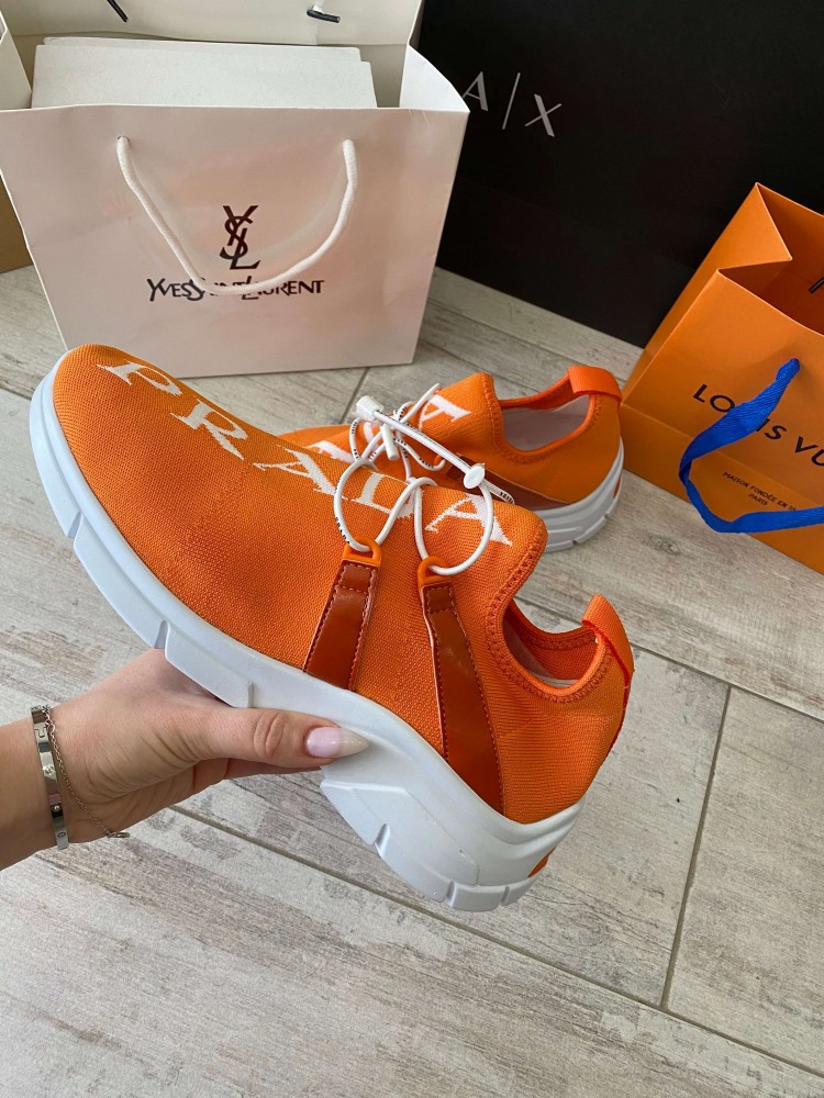 

Prada Knit Fabric Sneakers Orange