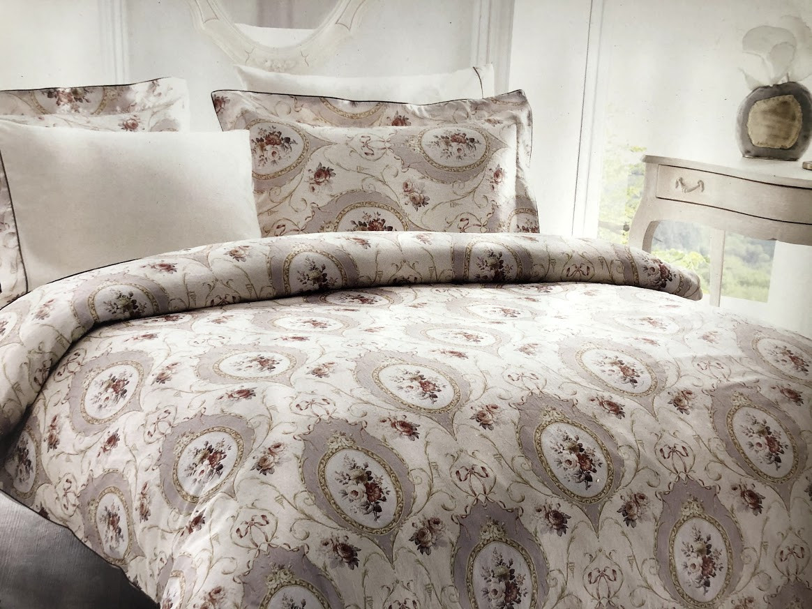 

Комплект постельного белья Tivolyo Home Silk Satin Angel Bej шелк сатин 220-200 см бежевый