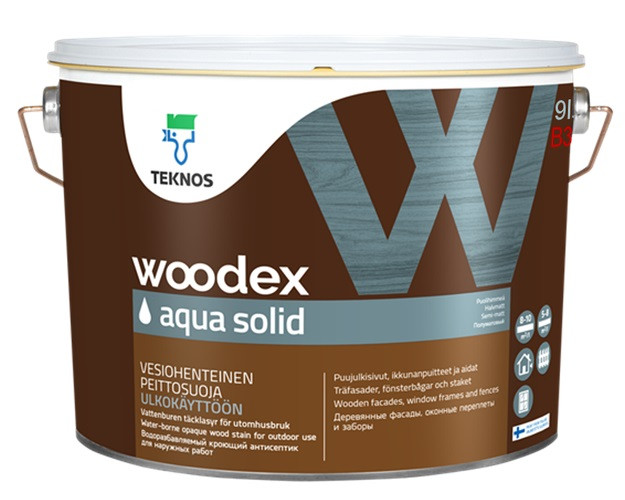 

Teknos Woodex Aqua Solid 9л (Текнос Вудекс Аква Солид), Разные цвета