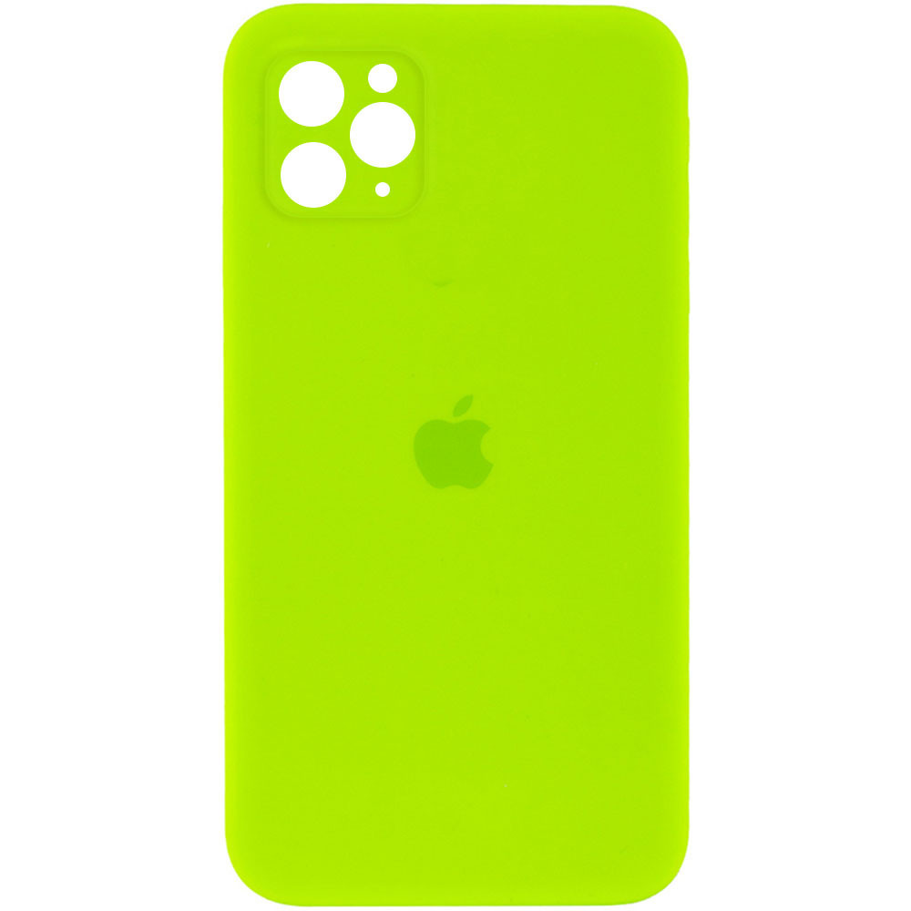 

Чехол Silicone Case Square Full Camera Protective (AA) для Apple iPhone 11 Pro Max (6.5"), Салатовый / neon green