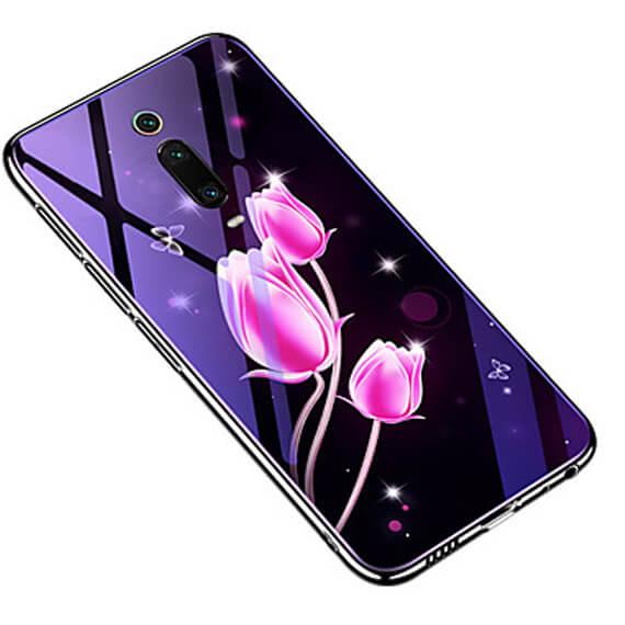 

TPU+Glass чехол Fantasy с глянцевыми торцами для Xiaomi Redmi K20 / K20 Pro / Mi9T / Mi9T Pro Тюльпаны