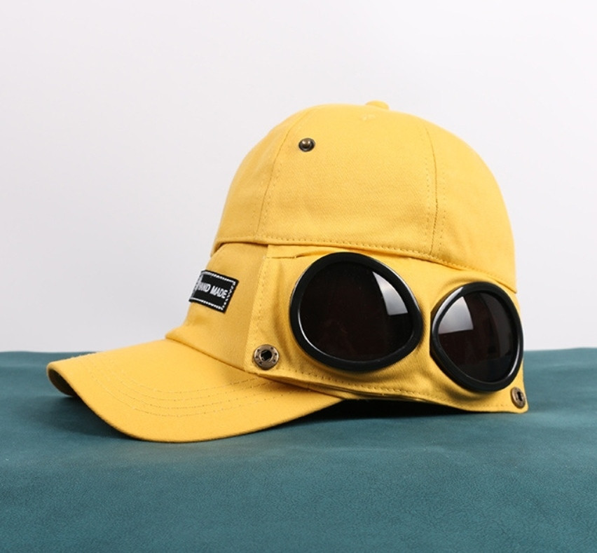 Кепка Бейсболка з маскою Сонцезахисні окуляри Hande Made Жовта 2, Унісекс