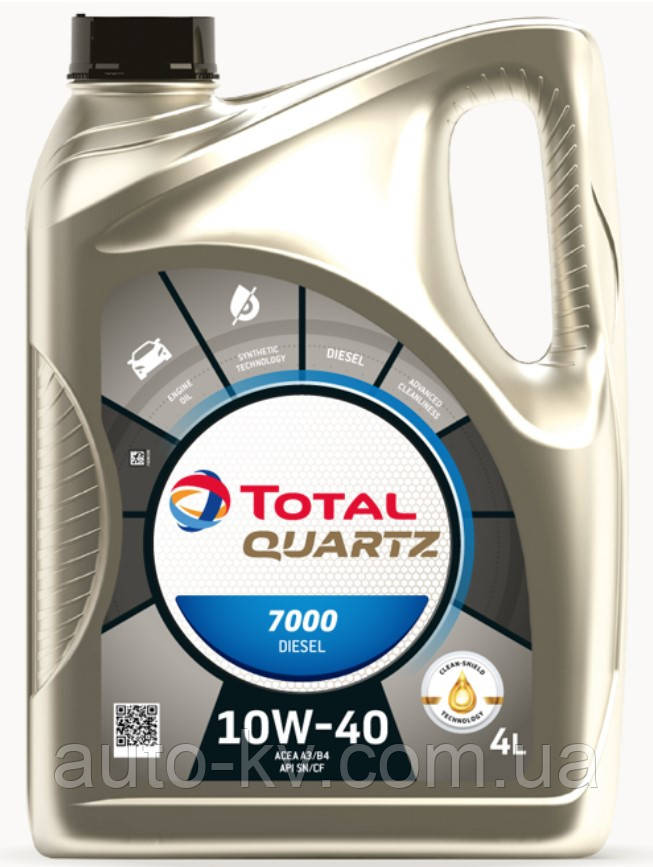 

Моторное масло TOTAL Quartz Diesel 7000 10W-40 4 л (216682)