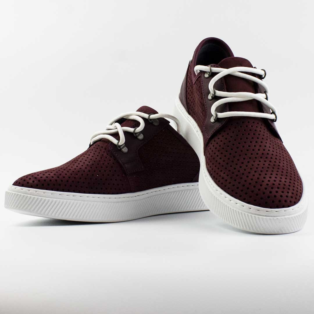 

Кеды мужские Clubshoes бордовые, натуральная кожа, сетка, Весна/Лето/Осень, повседневные, подошва полиуретан, Бордовый