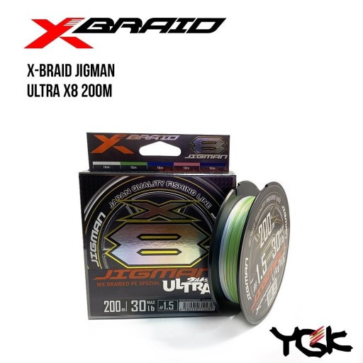 

Шнур плетеный YGK X-Braid Jigman Ultra X8 200m 0.8 (16lb / 7.26kg)