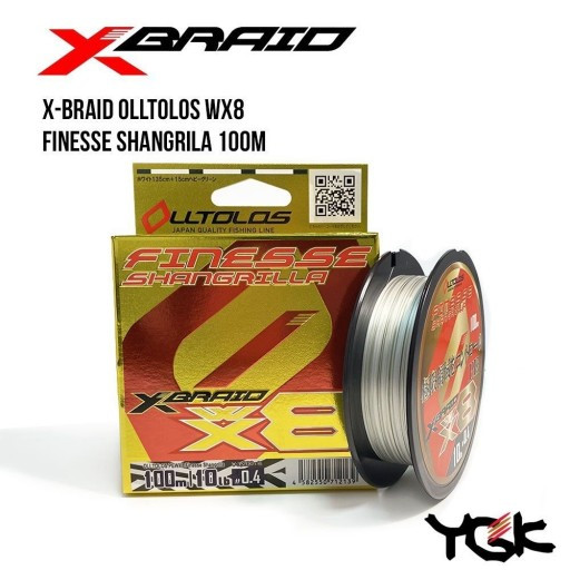 

Шнур плетеный YGK X-Braid Olltolos WX8 Finesse Shangrila 100m 0.5 (12lb / 5.44kg)