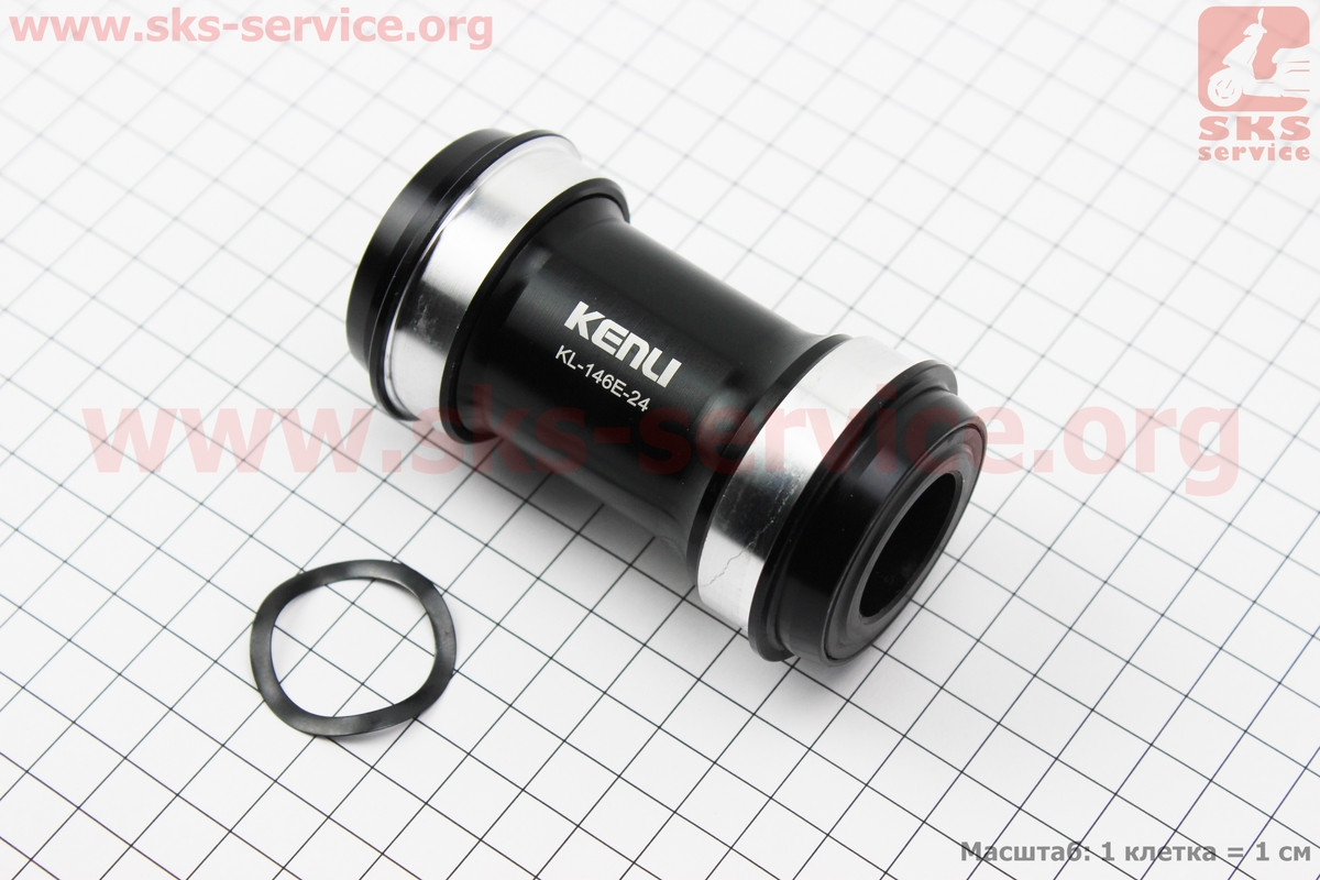 

Каретка "Press-Fit" MTB 68-73мм (Ø46мм), под интегрированную ось 24мм, KL-146E-24 (403366)