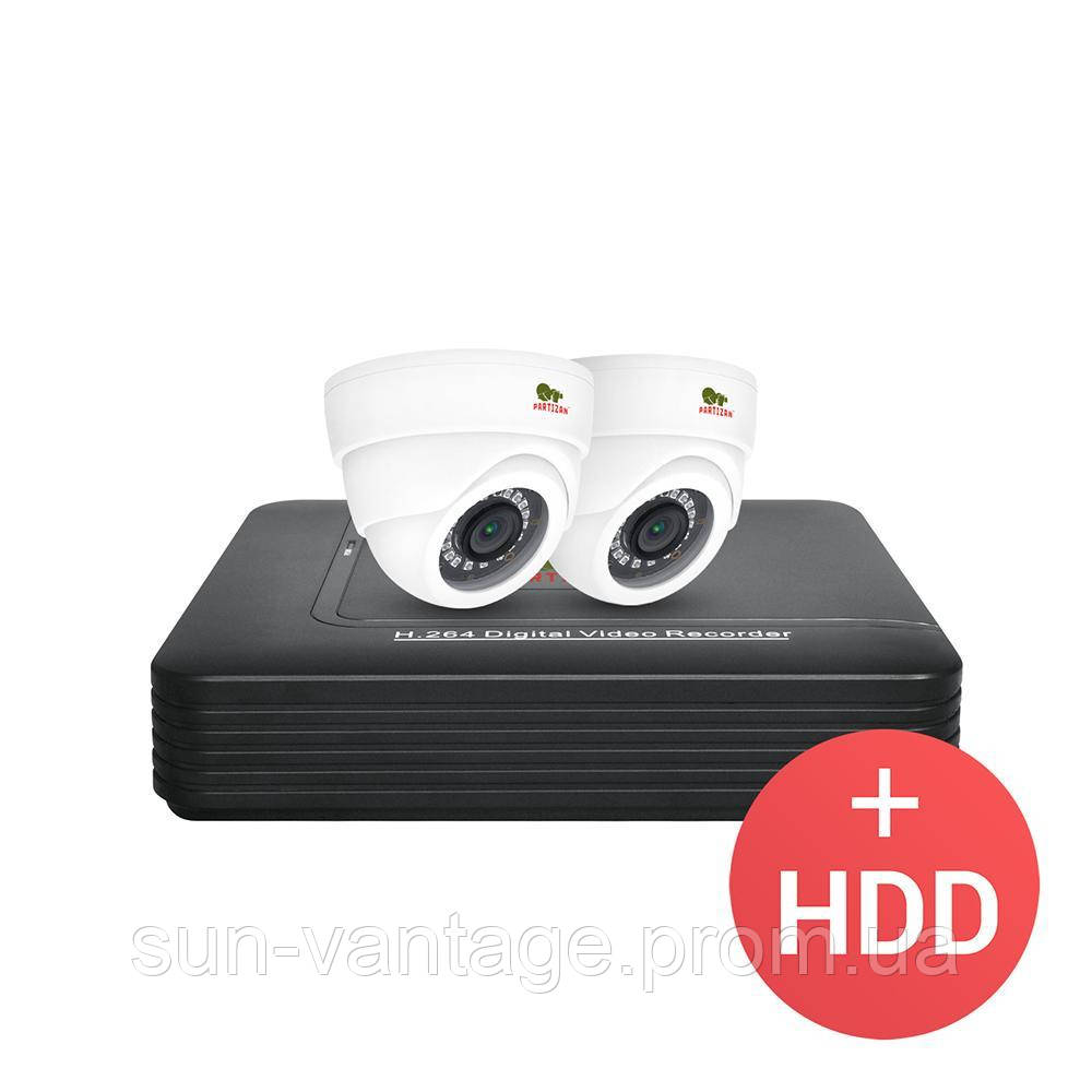 

2.0MP Набор для помещений AHD-13 2xCAM + 1xDVR + HDD