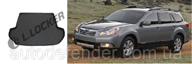 

Коврик в багажник для Subaru Outback 2009-14, резино-пластиковый (Lada Locker), Черный