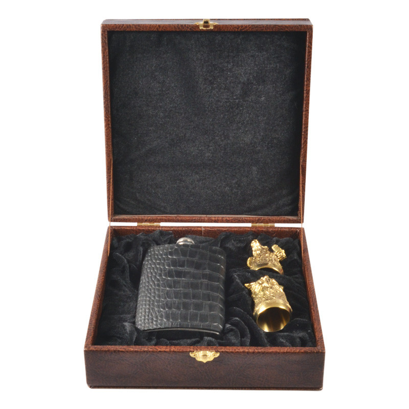 Набір ручної роботи Майстер-Крами Полювання (2 чарки х 30мл + фляга(0.27 л), бронза, в подарунковому кейсі