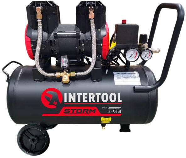 

Компрессор безмасляный Intertool - 50 л x 2 x 1100 Вт Storm (PT-0030)